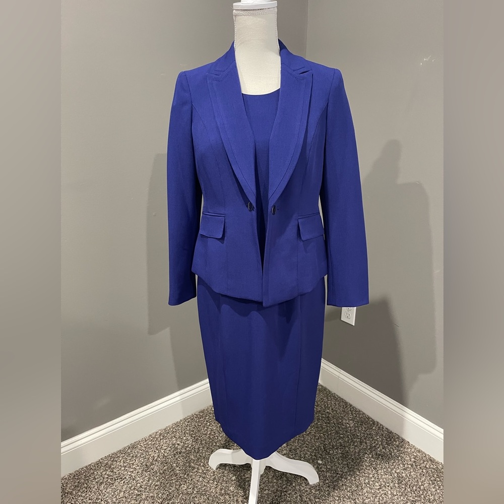 ✨✨Kasper Two-piece Blue Jacket and Dress Outfit✨✨